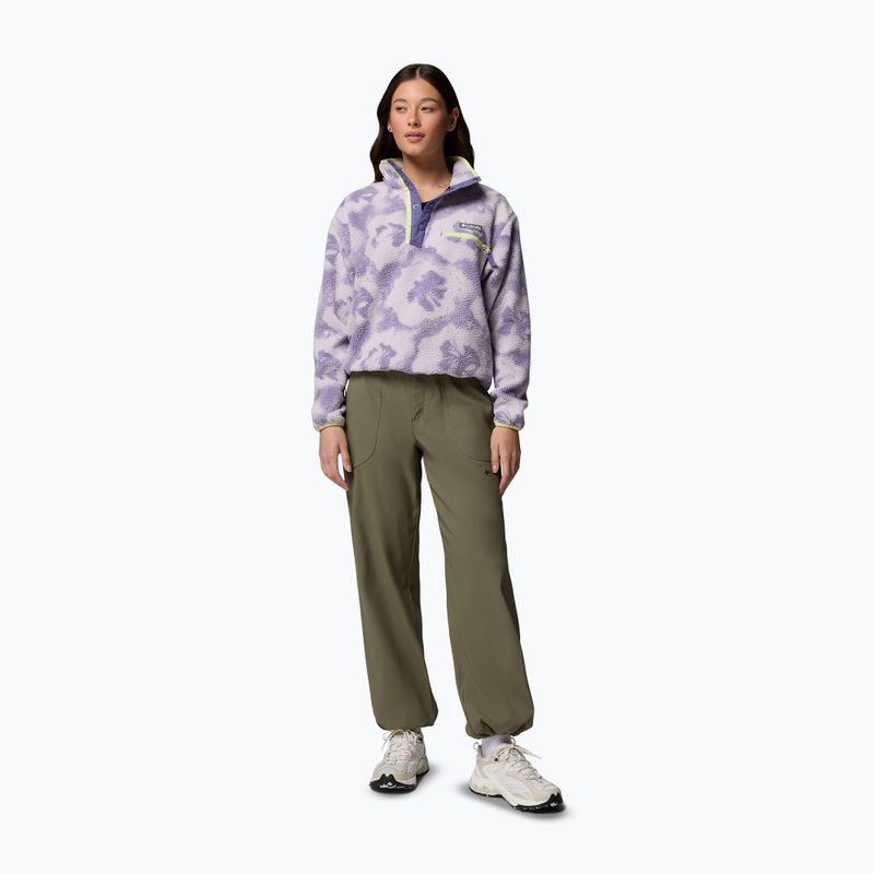 Felpa in pile da donna Columbia Helvetia II Printed Cropped Half Snap stormwatch/sprayflower 2