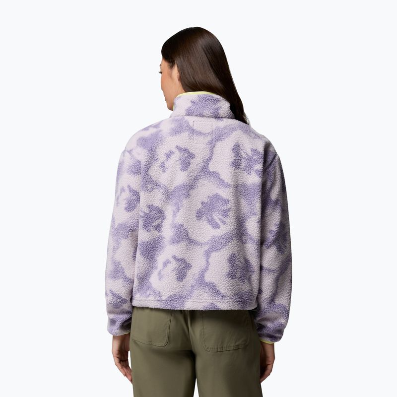 Felpa in pile da donna Columbia Helvetia II Printed Cropped Half Snap stormwatch/sprayflower 3