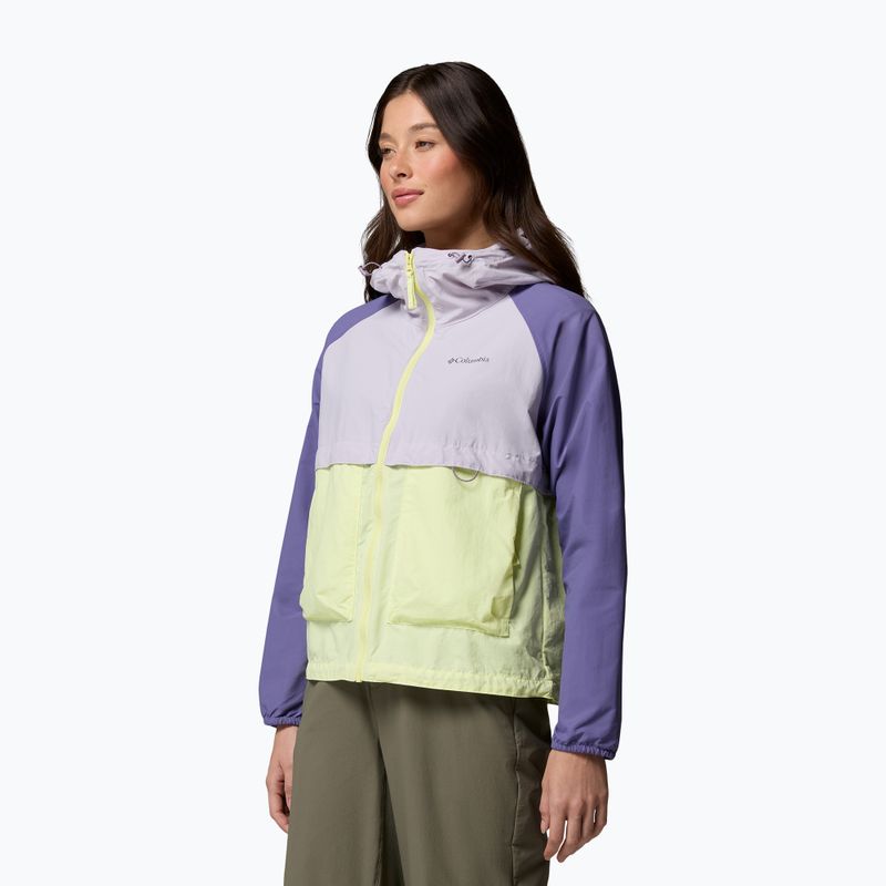 Giacca antivento da donna Columbia Spire Valley Windbreaker citron haze/lavender pearl/stormwatch 4