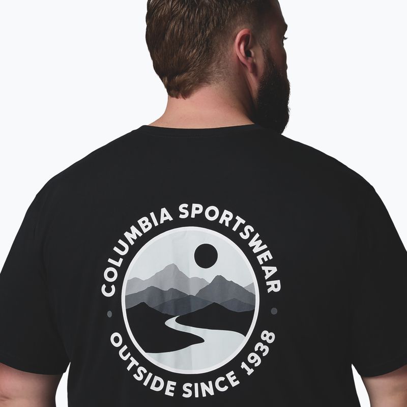 Maglietta da uomo Columbia CSC Outdoor back graphic black/scoped view 6