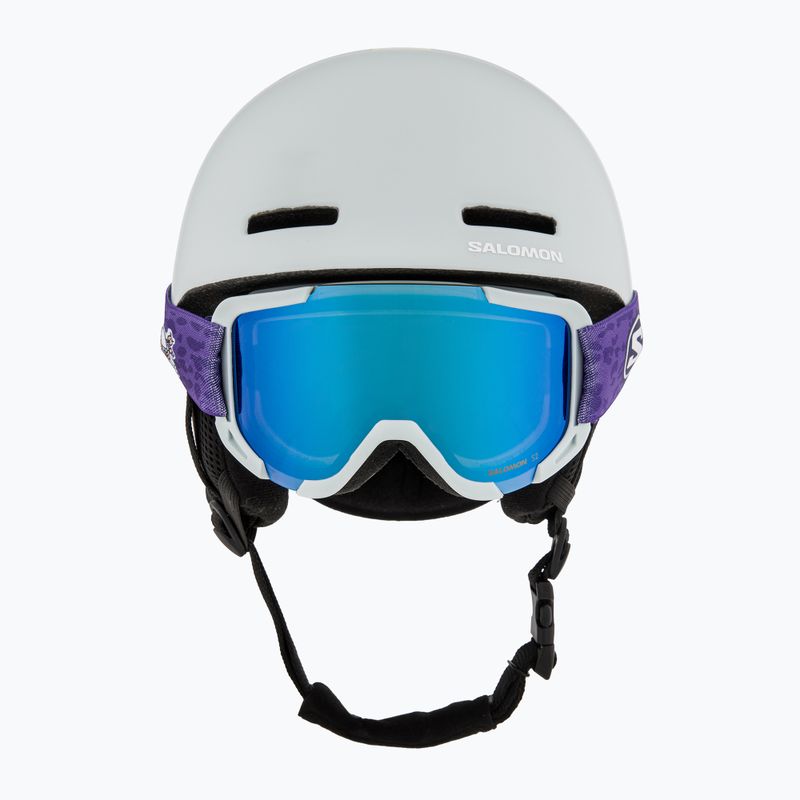 Casco da sci per bambini Salomon Player Combo ice flow/ice flow + Maschera da sci XV Jr mid blue 2