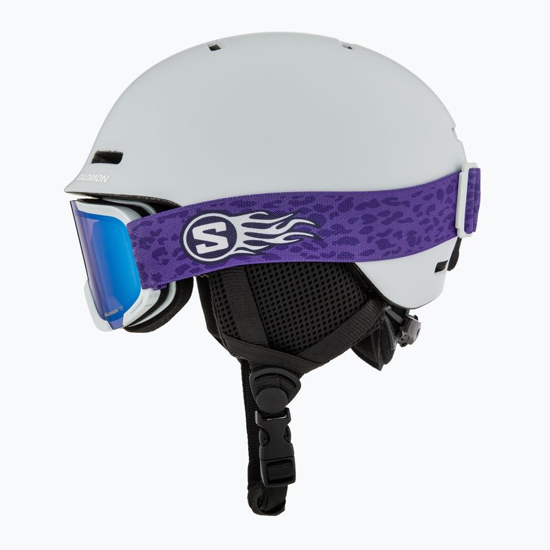 Casco da sci per bambini Salomon Player Combo ice flow/ice flow + Maschera da sci XV Jr mid blue 3