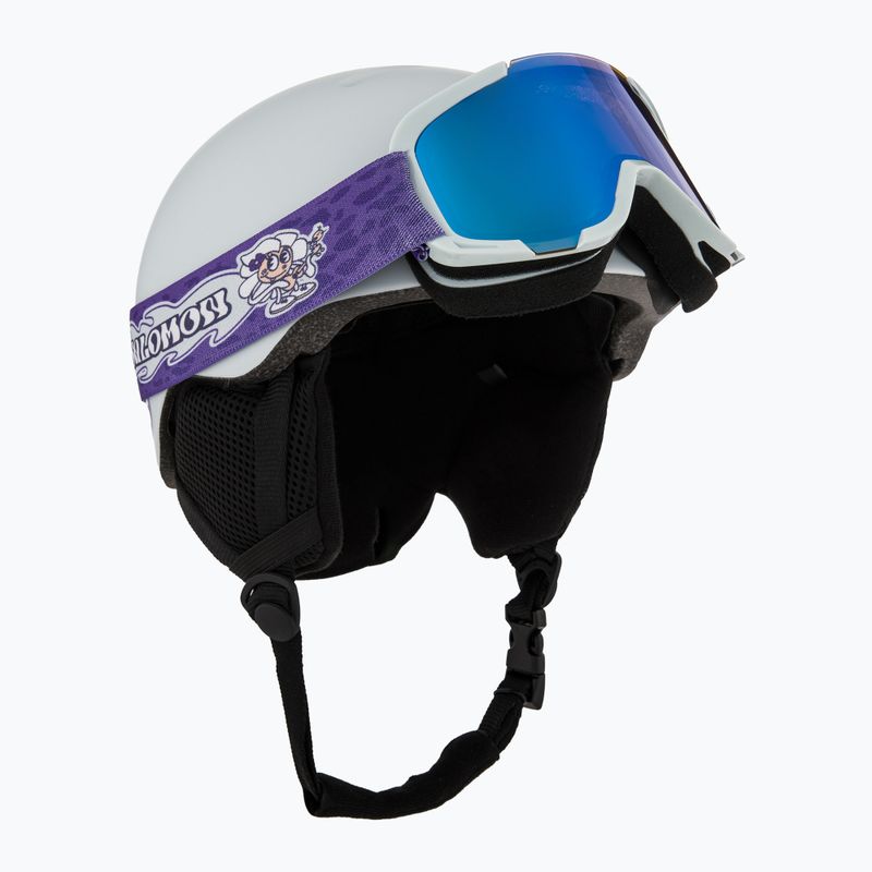 Casco da sci per bambini Salomon Player Combo ice flow/ice flow + Maschera da sci XV Jr mid blue 9