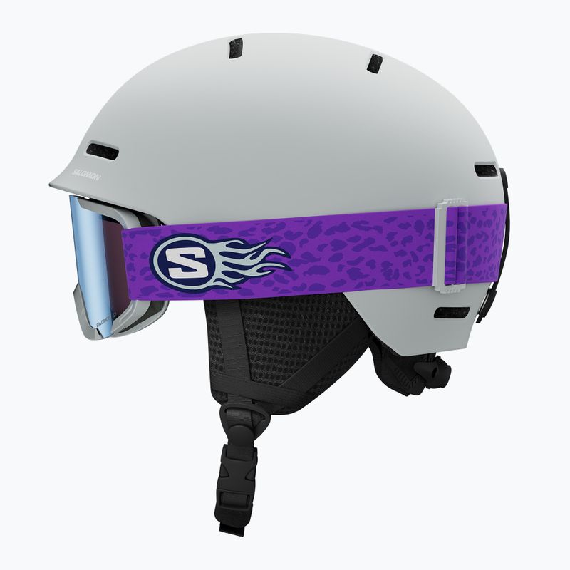 Casco da sci per bambini Salomon Player Combo ice flow/ice flow + Maschera da sci XV Jr mid blue 3