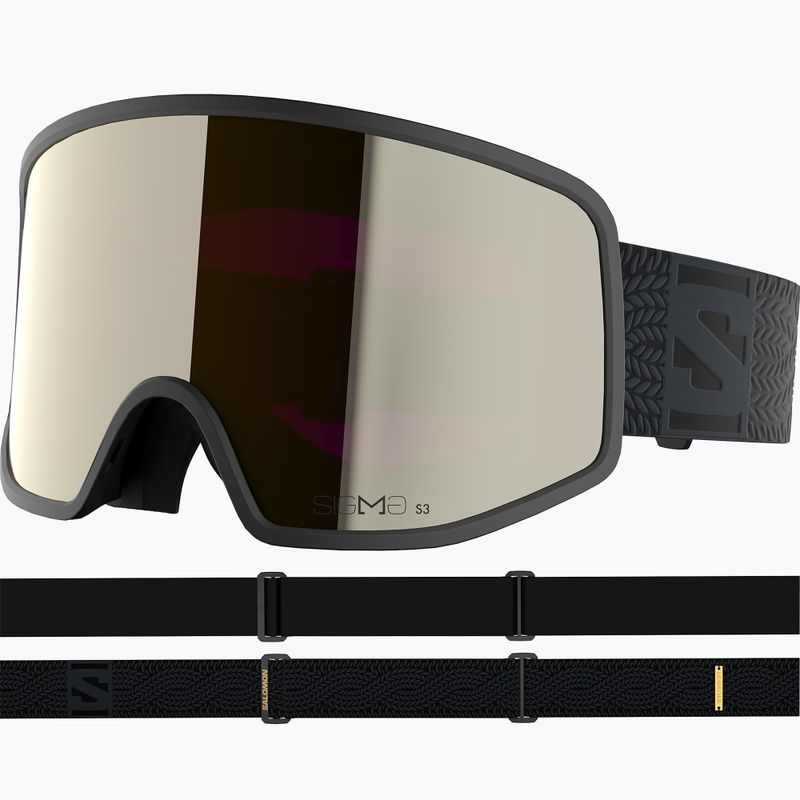 Maschera da sci Salomon Sentry Pro OTG Sigma S3 black/sigma black gold 2