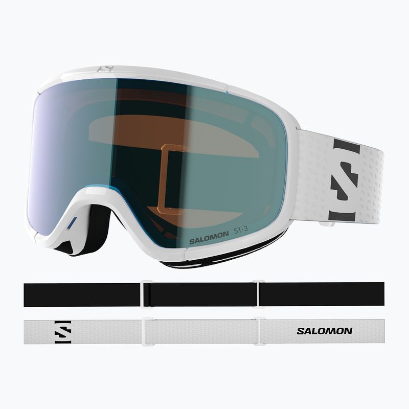 Maschera da sci Salomon Aksium 2.0 Photo white/photo mi blue 5
