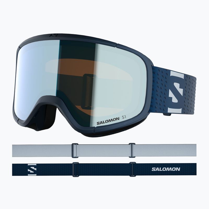 Maschera da sci Salomon Aksium 2.0 dress blue/ml light blue 9