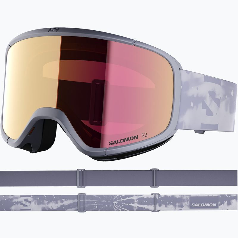 Maschera da sci Salomon Aksium 2.0 S2 blue granite/ml ruby 2