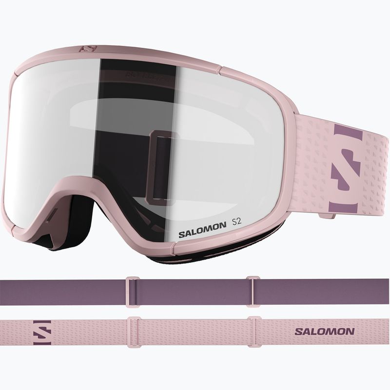 Maschera da sci Salomon Aksium 2.0 S2 heavenly pink/ml super white 2