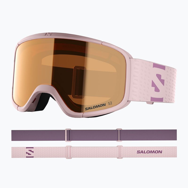 Maschera da sci Salomon Aksium 2.0 S acces heavenly pink/flash toric orange 5