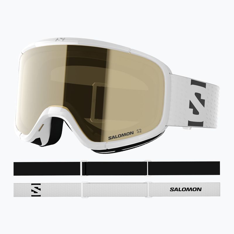 Maschera da sci junior Salomon Lumi Acces Jr white/flash gold 9