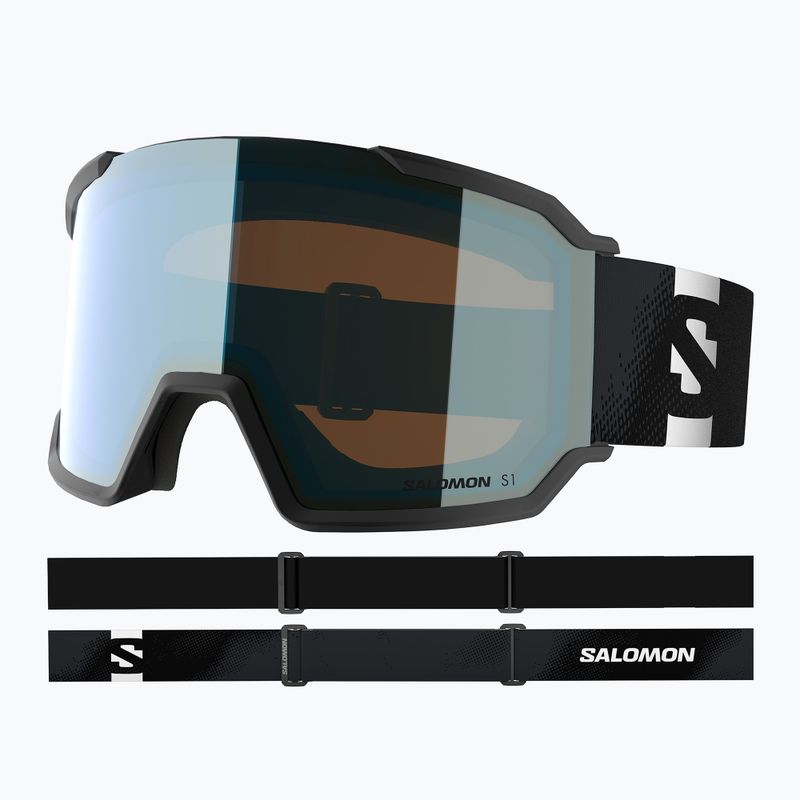 Maschera da sci Salomon S/View 3 black/ml light blue 5
