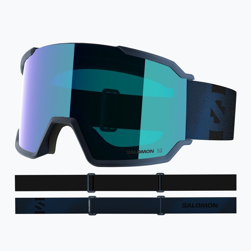 Maschera da sci Salomon S/View 3 dress blue/ml mid blue 5