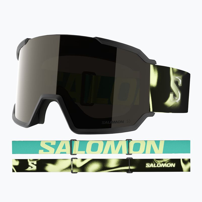 Maschera da sci Salomon S/View 3 black yellow/ml black 5