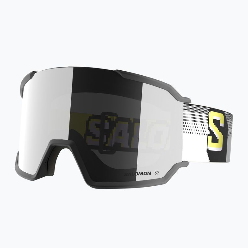 Maschera da sci Salomon S/View 3 black pixels/ml super white