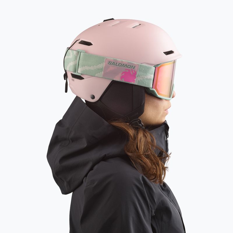 Maschera da sci Salomon S/View 3 iceberg green/ml ruby 6