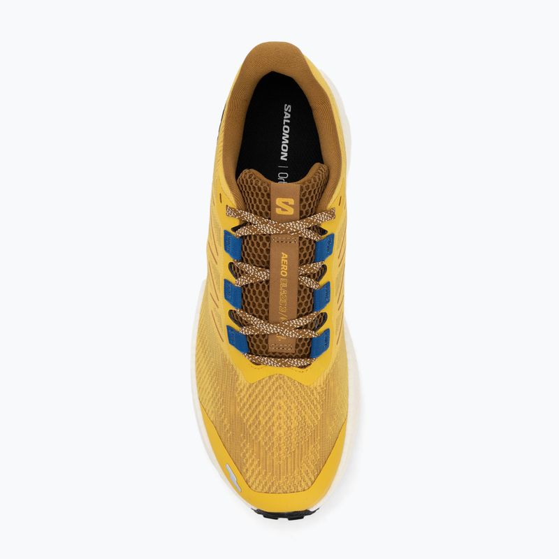 Scarpe da corsa da uomo Salomon Aero Blaze 3 GRVL senape piccante/ghiaccio vaniglia/blu nautico 5