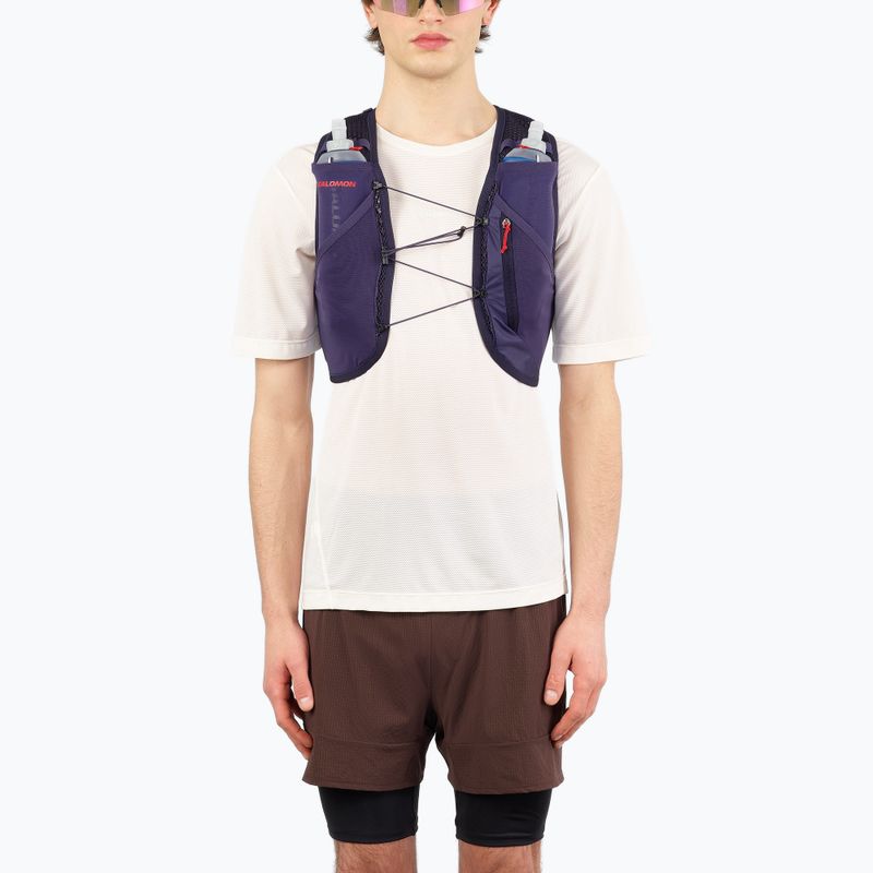 Gilet da corsa Salomon Active Skin 4 GRVL blu martime / astral aura / haute red 4