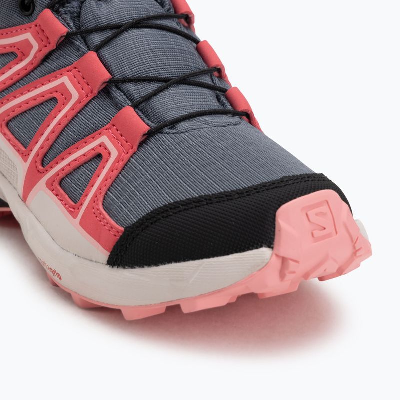 Scarpe da corsa per bambini Salomon Speedcross Waterproof grisaille/hushed violet/rouge red 7