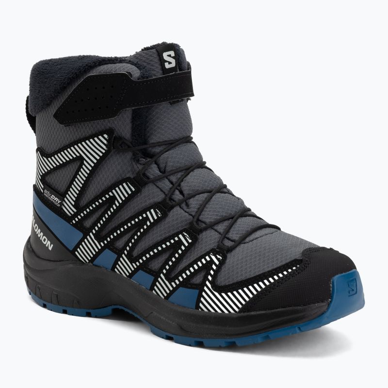 Scarpe da trekking per bambini Salomon XA Pro V8 Winter Waterproof turbolenza / nero / blu scuro