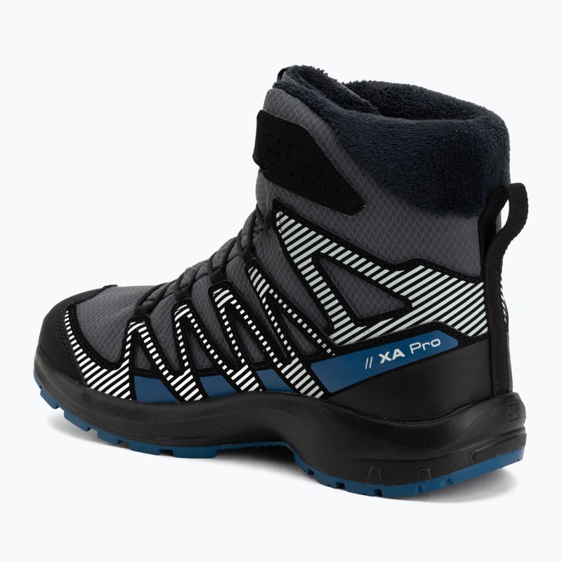 Scarpe da trekking per bambini Salomon XA Pro V8 Winter Waterproof turbolenza / nero / blu scuro 3