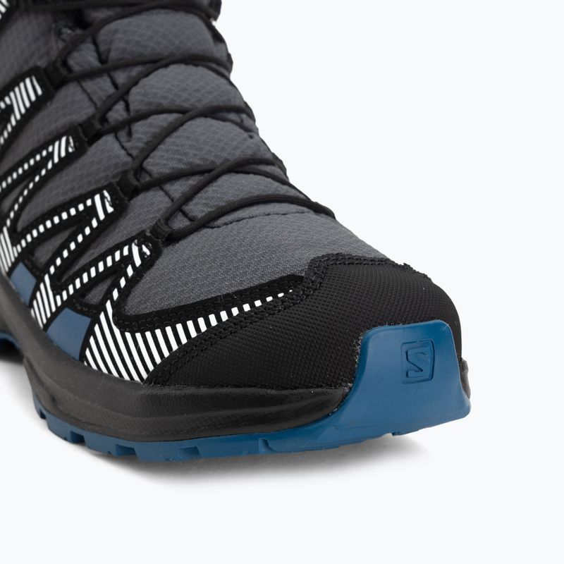 Scarpe da trekking per bambini Salomon XA Pro V8 Winter Waterproof turbolenza / nero / blu scuro 7