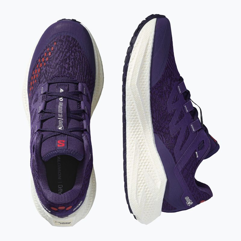 Scarpe da corsa da uomo Salomon Aero Glide 3 Gravel astral aura/vanilla ice/haute red 12