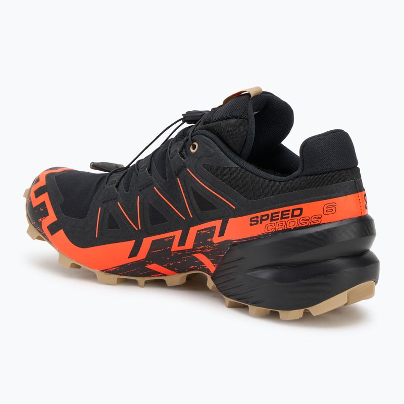 Scarpe da corsa da uomo Salomon Speedcross 6 GTX nero/arancione shock/pepe bianco 3