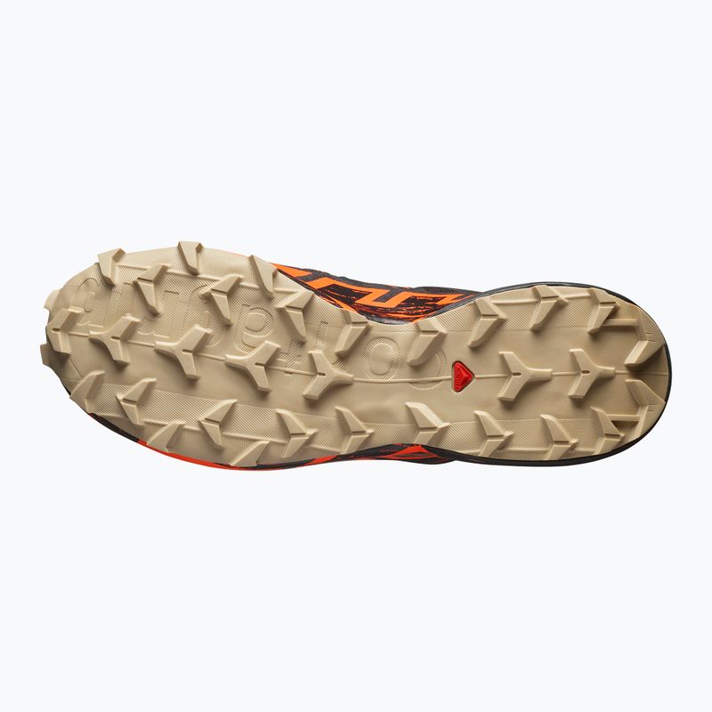 Scarpe da corsa da uomo Salomon Speedcross 6 GTX nero/arancione shock/pepe bianco 12
