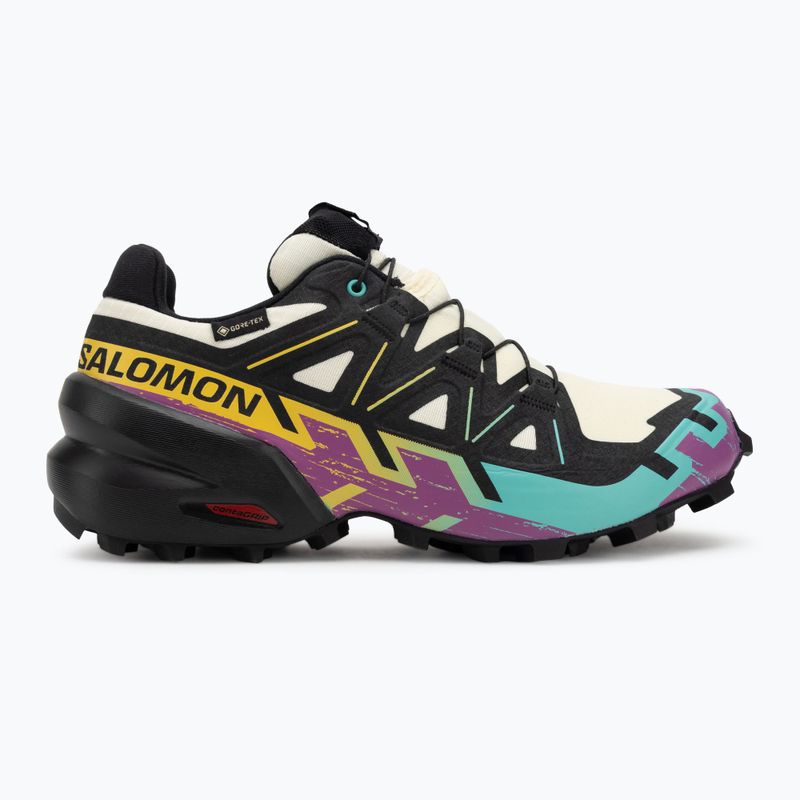 Scarpe da corsa da donna Salomon Speedcross 6 GTX giallo trasparente/nero/cascata 2