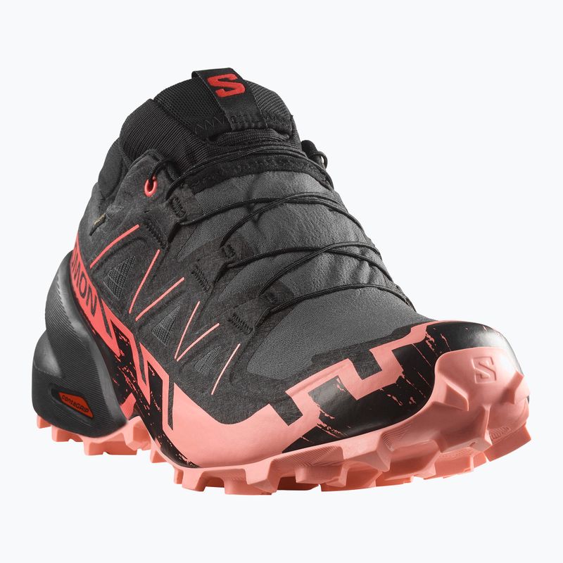 Scarpe da corsa da donna Salomon Speedcross 6 GTX nine iron/nero/rosa flamingo 8