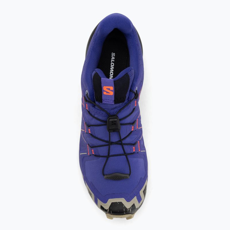 Scarpe da corsa da donna Salomon Speedcross 6 liberty/nero/fiamma neon 5