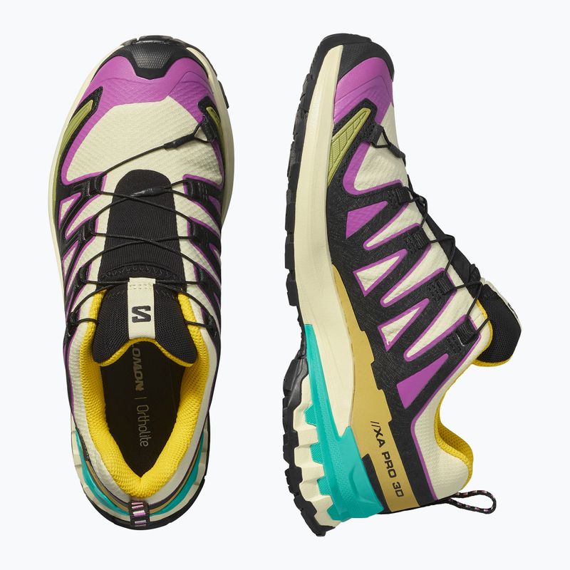 Scarpe da corsa da donna Salomon XA PRO 3D V9 GTX giallo trasparente/nero/cascata 5
