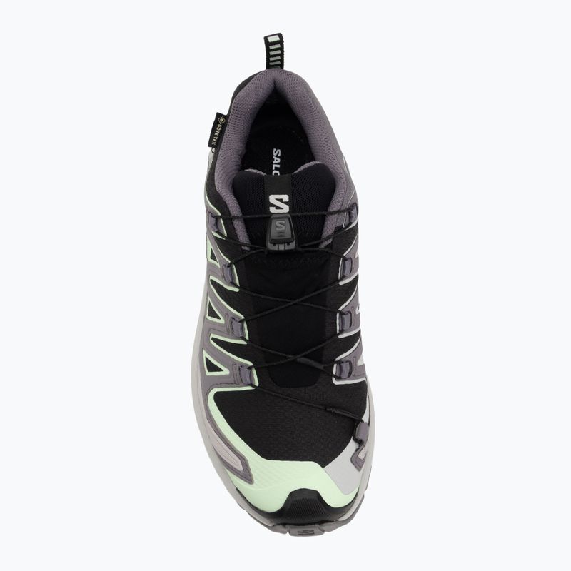 Scarpe da corsa da donna Salomon XA PRO 3D V9 GTX nero/verde patina/viola grigio 5
