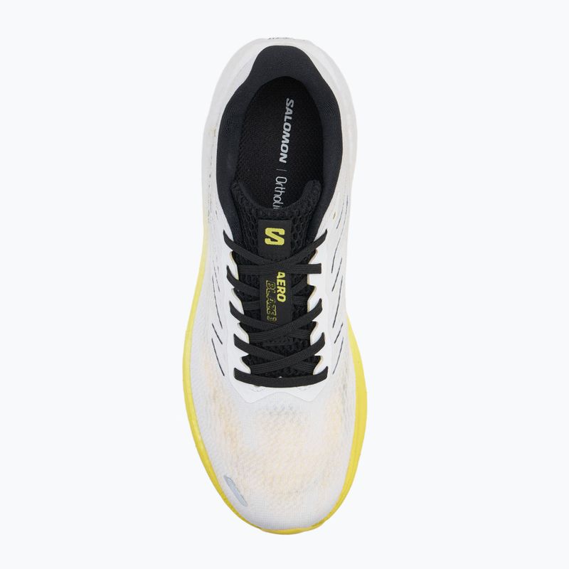Scarpe da corsa da uomo Salomon Aero Blaze 3 bianco/nero/giallo acceso 5