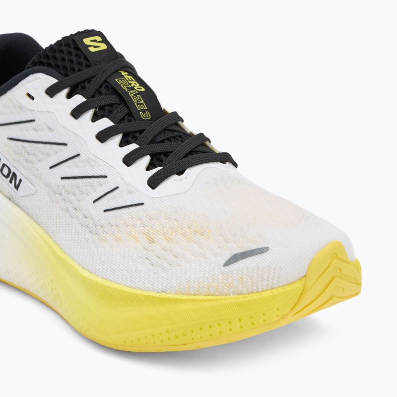 Scarpe da corsa da uomo Salomon Aero Blaze 3 bianco/nero/giallo acceso 7