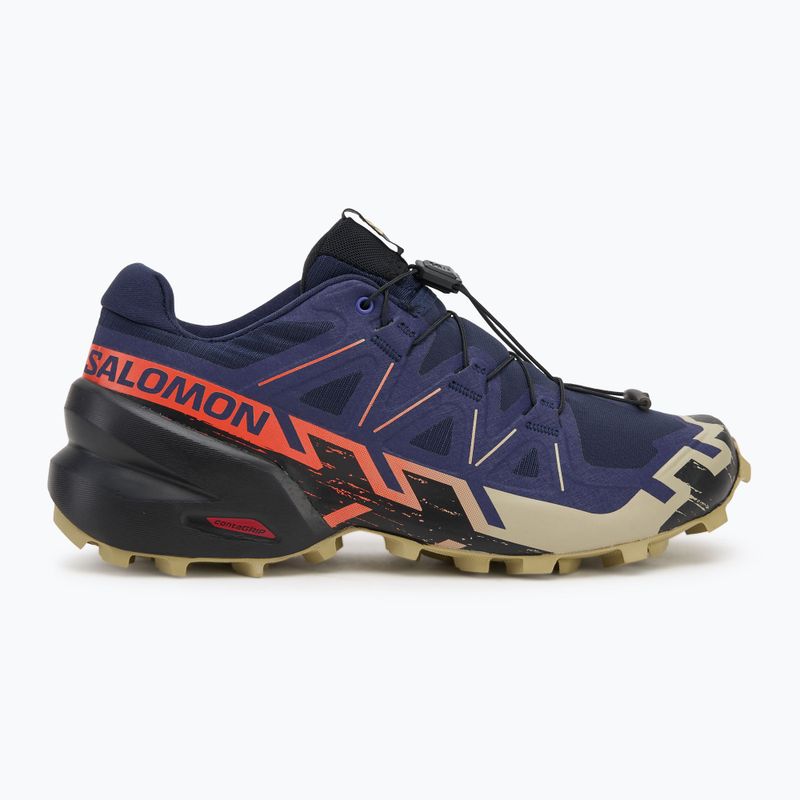 Scarpe da corsa da uomo Salomon Speedcross 6 maritime blue/black/cherry tomato 2