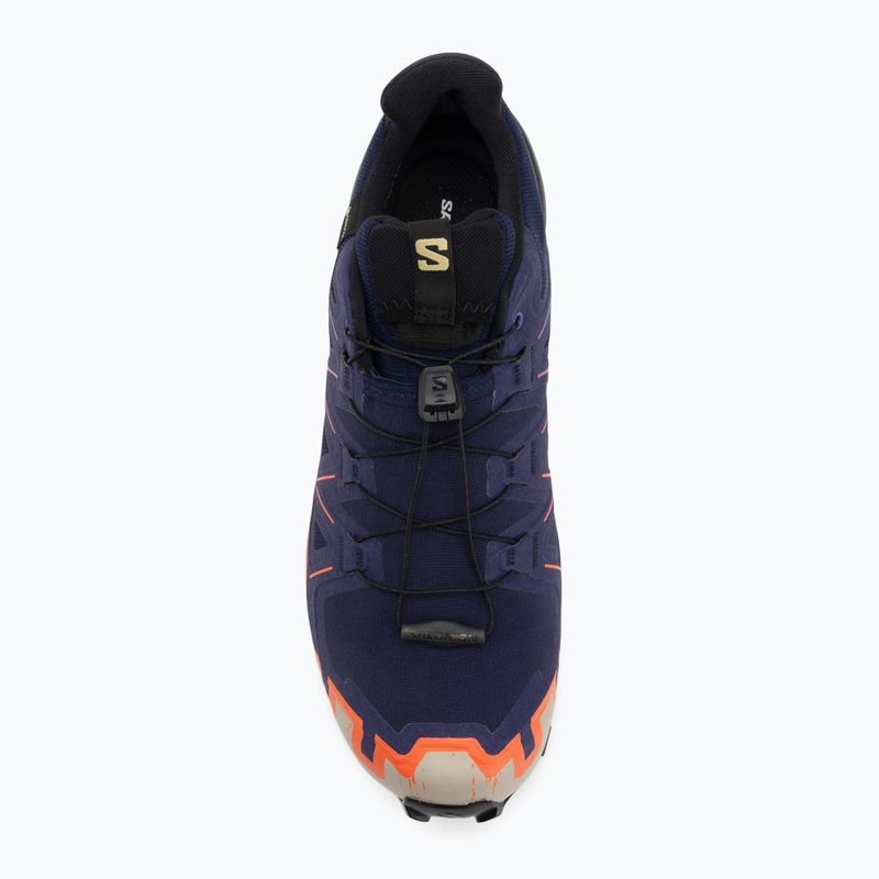 Scarpe da corsa da uomo Salomon Speedcross 6 GTX maritime blue/black/cherry tomato 5