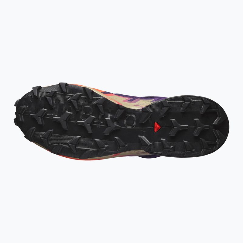 Scarpe da corsa da uomo Salomon Speedcross 6 GTX maritime blue/black/cherry tomato 5