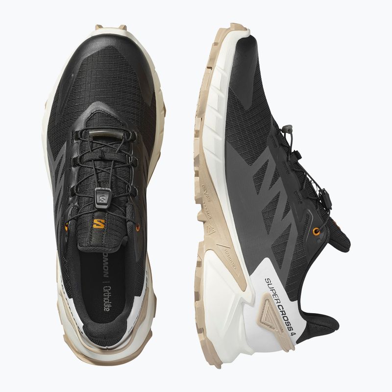 Scarpe da corsa da uomo Salomon Supercross 4 nero / vanilla ice / white pepper 6