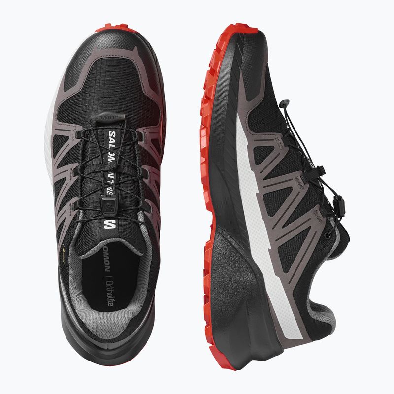 Scarpe da corsa uomo Salomon Speedcross Peak GTX black/castlerock/cherry tomato 8