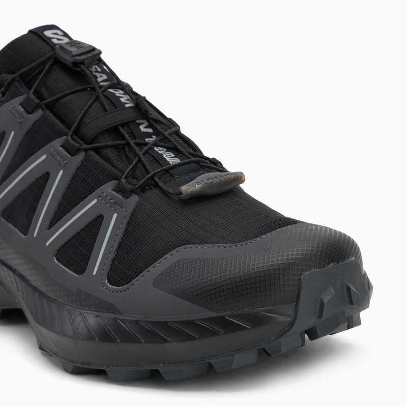 Scarpe da corsa da uomo Salomon Speedcross Peak GTX nero/nero/asfalto 7