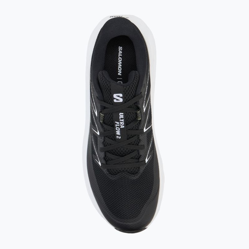 Scarpe da corsa da uomo Salomon Ultra Flow 2 nero/bianco/verde agave 5