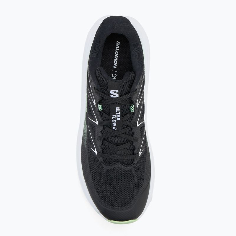 Scarpe da corsa da uomo Salomon Ultra Flow 2 nero/bianco/verde patina 5