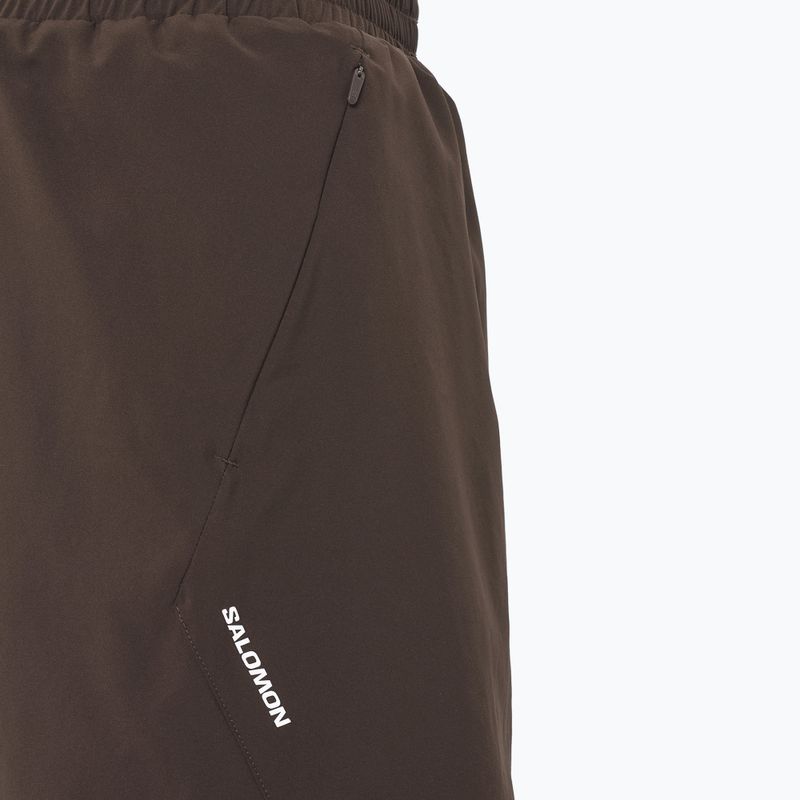 Pantaloncini da corsa uomo Salomon Shakeout C 2IN1 7" coffee bean 3