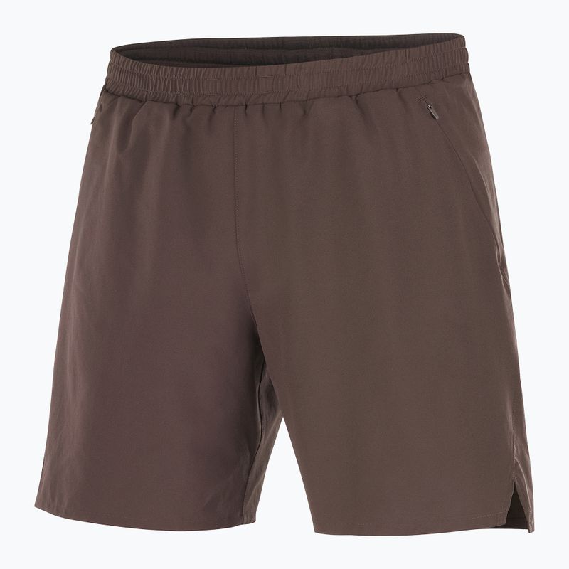 Pantaloncini da corsa uomo Salomon Shakeout C 2IN1 7" coffee bean 4