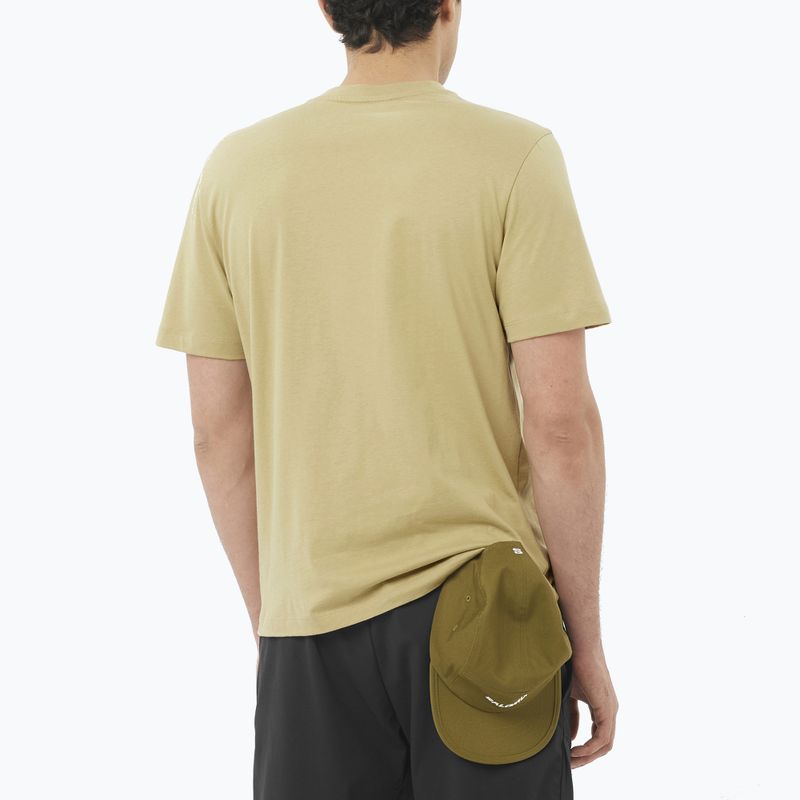 Maglietta da uomo Salomon Logo grigio verde 2
