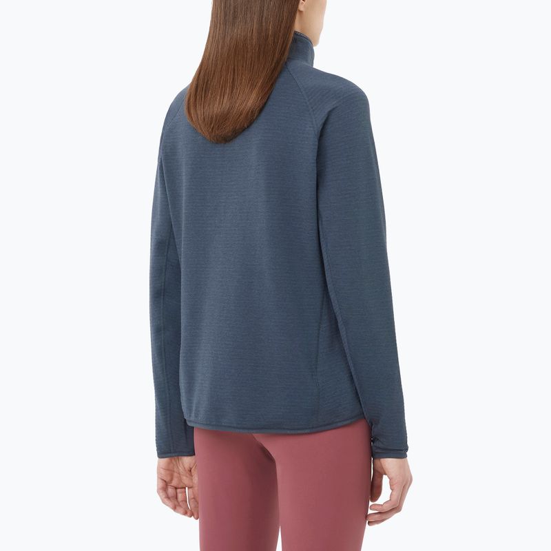 Felpa da trekking donna Salomon Essential Lightwarm Half Zip blue night 2