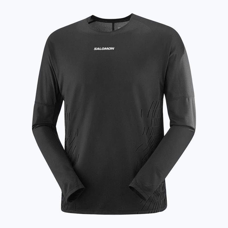 Maglia a maniche lunghe da corsa uomo Salomon Sense Aero GFX nero profondo 3