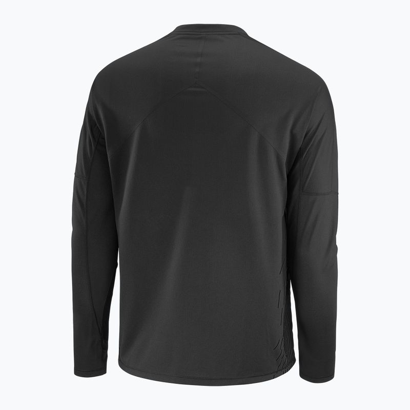 Maglia a maniche lunghe da corsa uomo Salomon Sense Aero GFX nero profondo 4
